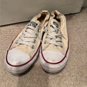 Converse “Chucks” Canvas Sneakers in Cream